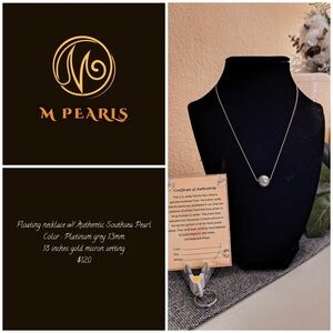 Pearl Platinum Grey Southsea Pearl Necklace